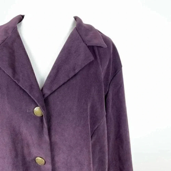 Fashion bug blazer 22/24 purple faux suede jacket - Picture 3 of 11